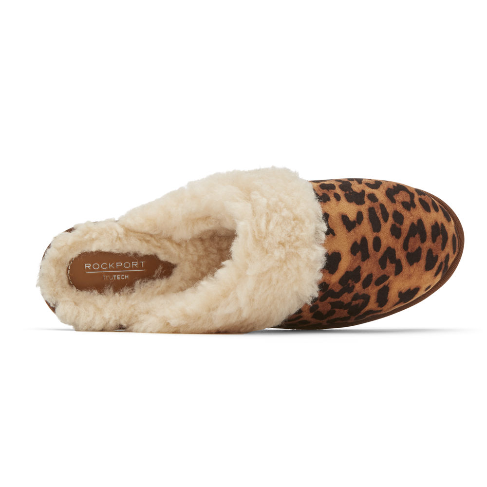 Rockport Slippers For Womens Leopard - truTECH Veda Slide - OZ6234971